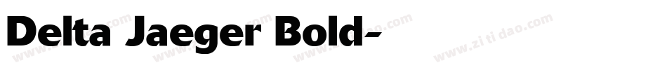 Delta Jaeger Bold字体转换